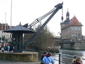 Alter Hafen an der Regnitz in Bamberg