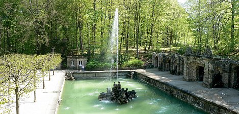 Eremitage, Wasserspiele an der Unteren Grotte