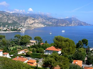 Aussicht von der Halbinsel Cap Ferrat auf die Cote d'Azur