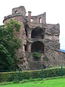 Heidelberger Schloss - Pulverturm (Krautturm, Gesprengter Turm)