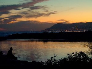 Blick von Ventimiglia Richtung Menton in Frankreich