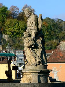 Würzburg - Alte Mainbruecke - Heiliger Josef (Josephus)