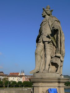 Würzburg - Alte Mainbruecke - Pipinus, Patricius Romanorum